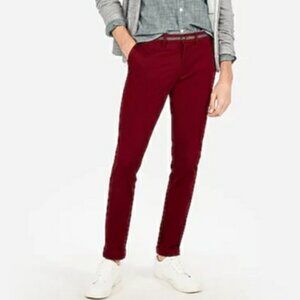 Express Maroon Stretch+ 365 Comfort Chino Pants Size 33 x 30